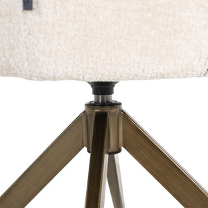 Dining chair Aline FR white chenille swivel fire retardant - Canwell Interiors Limited - Richmond