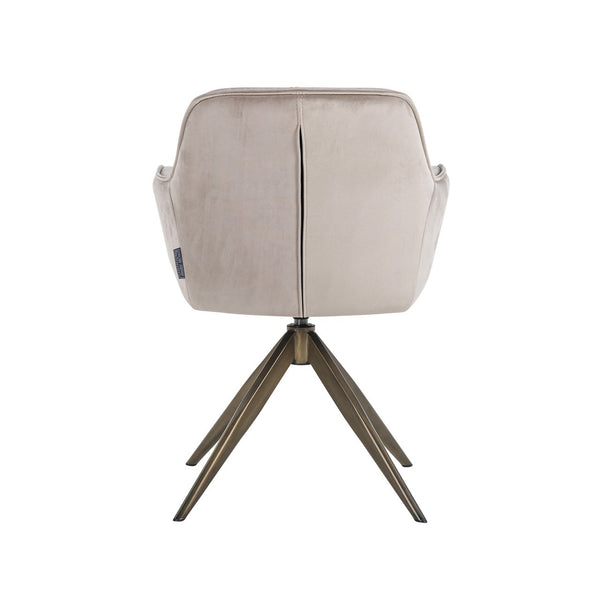 Dining chair Aline khaki velvet swivel fire retardant - Canwell Interiors Limited - Richmond