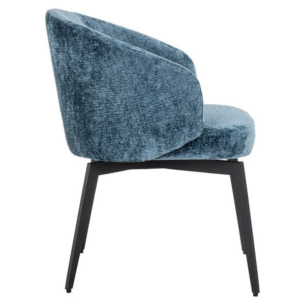 Dining chair Amphara blue chenille fire retardant - Canwell Interiors Limited - Richmond