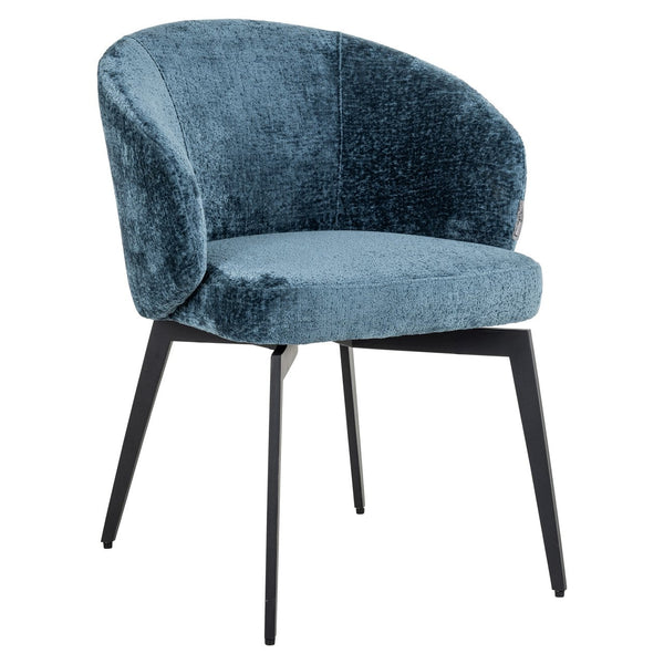 Dining chair Amphara blue chenille fire retardant - Canwell Interiors Limited - Richmond
