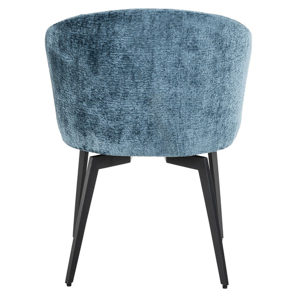 Dining chair Amphara blue chenille fire retardant - Canwell Interiors Limited - Richmond