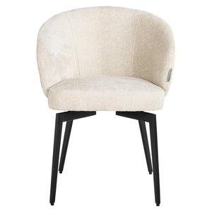Dining chair Amphara FR white chenille fire retardant - Canwell Interiors Limited - Richmond
