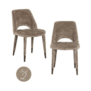 Dining chair Cecilia niagara stone fire retardant (Set of 2) - Canwell Interiors Limited - Richmond