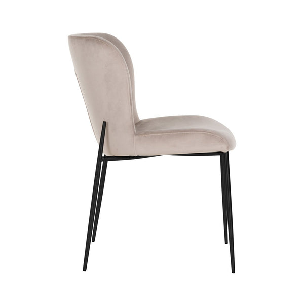 Dining chair Darby khaki velvet fire retardant (Set of 2) - Canwell Interiors Limited - Richmond