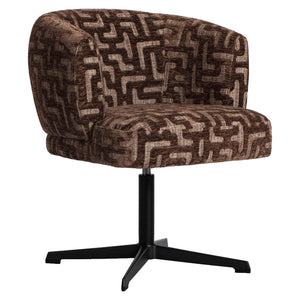 Dining chair Dinan brown labyrinth fire retardant - Canwell Interiors Limited - Richmond