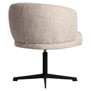 Dining chair Dinan cream tweed fire retardant - swivel - Canwell Interiors Limited - Richmond