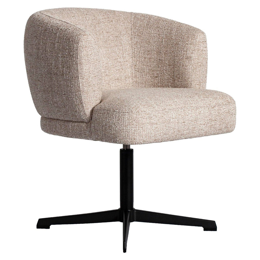 Dining chair Dinan cream tweed fire retardant - swivel - Canwell Interiors Limited - Richmond
