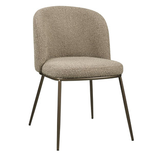 Dining chair Elvi mocca chunky fire retardant (Set of 2) - Canwell Interiors Limited - Richmond