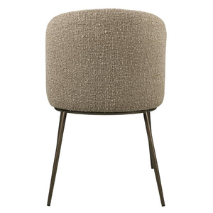 Dining chair Elvi mocca chunky fire retardant (Set of 2) - Canwell Interiors Limited - Richmond