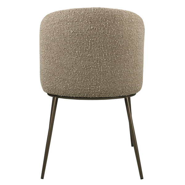 Dining chair Elvi mocca chunky fire retardant (Set of 2) - Canwell Interiors Limited - Richmond