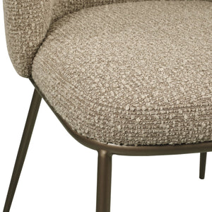 Dining chair Elvi mocca chunky fire retardant (Set of 2) - Canwell Interiors Limited - Richmond