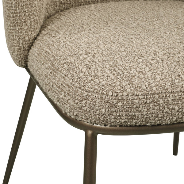 Dining chair Elvi mocca chunky fire retardant (Set of 2) - Canwell Interiors Limited - Richmond