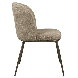 Dining chair Elvi mocca chunky fire retardant (Set of 2) - Canwell Interiors Limited - Richmond