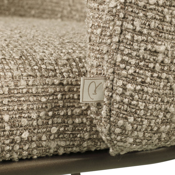 Dining chair Elvi mocca chunky fire retardant (Set of 2) - Canwell Interiors Limited - Richmond