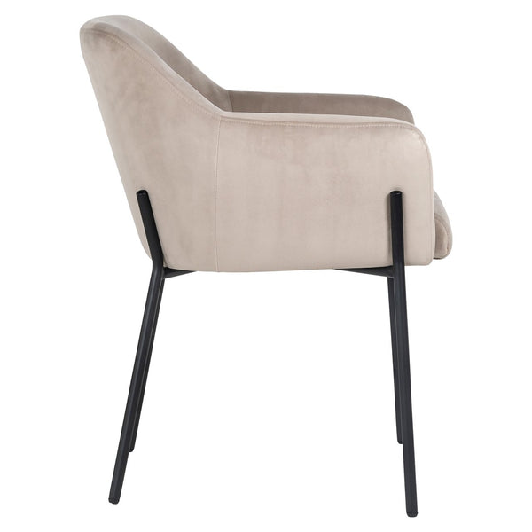 Dining chair Fay khaki velvet fire retardant - Canwell Interiors Limited - Richmond