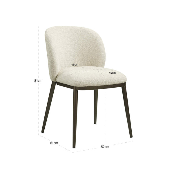 Dining Chair Gandy Biscotti Fire Retardant - XShowhome Limited - Richmond