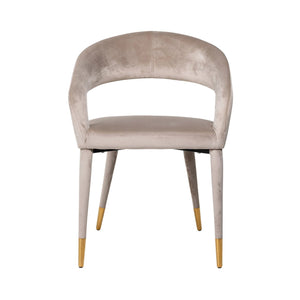 Dining chair Gia khaki velvet fire retardant - Canwell Interiors Limited - Richmond