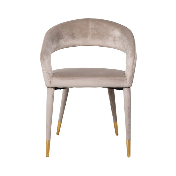 Dining chair Gia khaki velvet fire retardant - Canwell Interiors Limited - Richmond
