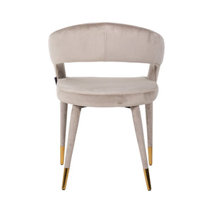 Dining chair Gia khaki velvet fire retardant - Canwell Interiors Limited - Richmond