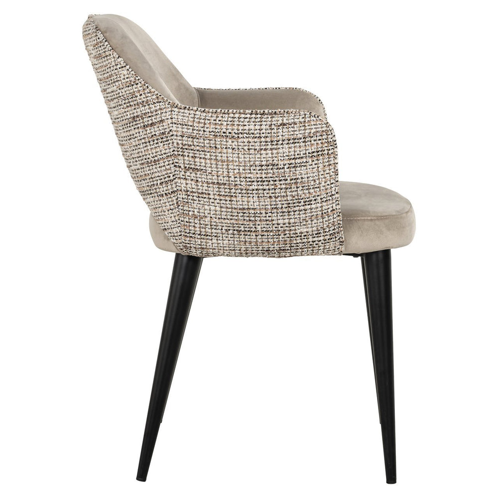 Dining chair Giovanna trendy nature / khaki velvet fire retardant - XShowhome Limited - Richmond
