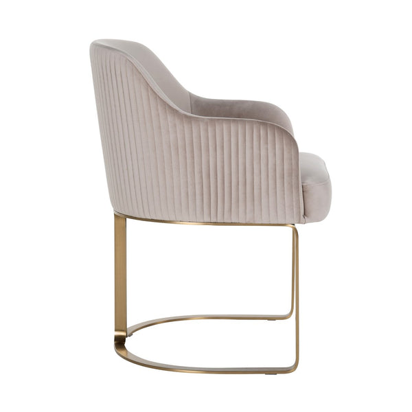 Dining chair Hadley khaki velvet fire retardant - Canwell Interiors Limited - Richmond