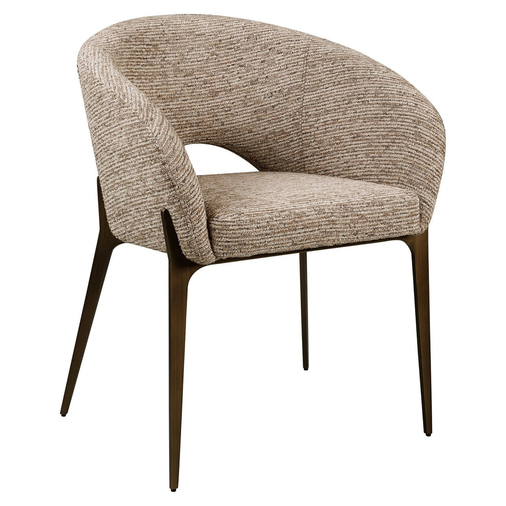 Dining chair Kenzi mocca linear fire retardant - Canwell Interiors Limited - Richmond