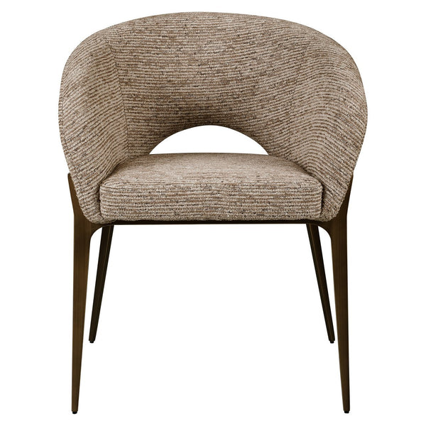 Dining chair Kenzi mocca linear fire retardant - Canwell Interiors Limited - Richmond