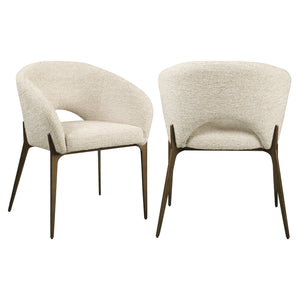Dining chair Kenzi natural linear fire retardant - Canwell Interiors Limited - Richmond