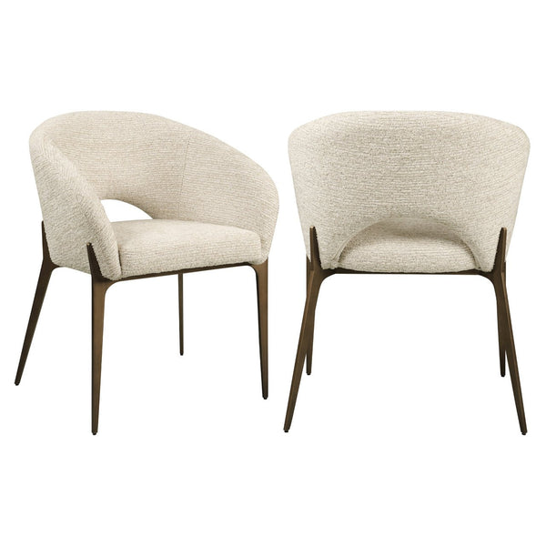 Dining chair Kenzi natural linear fire retardant - Canwell Interiors Limited - Richmond