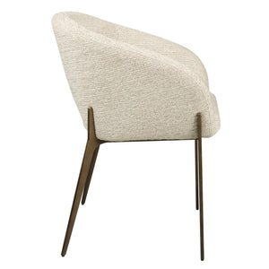 Dining chair Kenzi natural linear fire retardant - Canwell Interiors Limited - Richmond