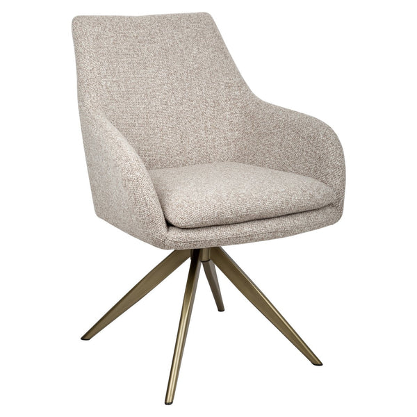 Dining chair Lisonne cayenne brown swivel fire retardant - Canwell Interiors Limited - Richmond