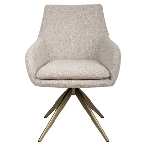 Dining chair Lisonne cayenne brown swivel fire retardant - Canwell Interiors Limited - Richmond