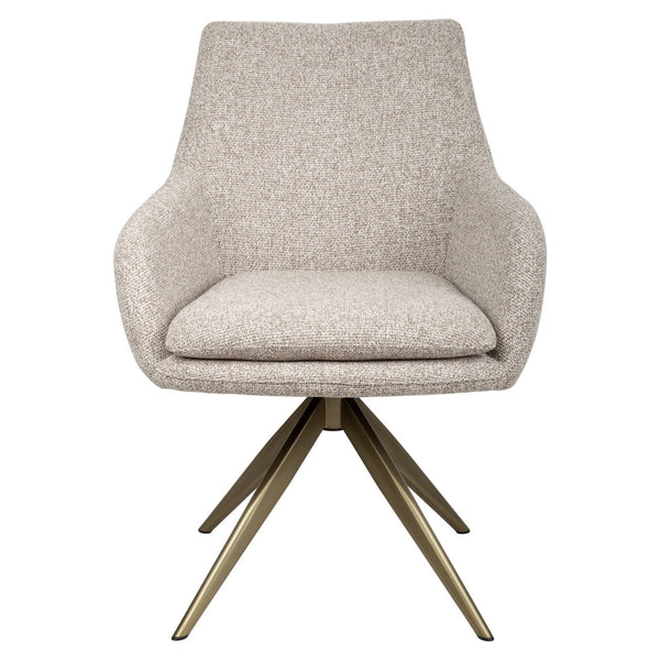 Dining chair Lisonne cayenne brown swivel fire retardant - Canwell Interiors Limited - Richmond