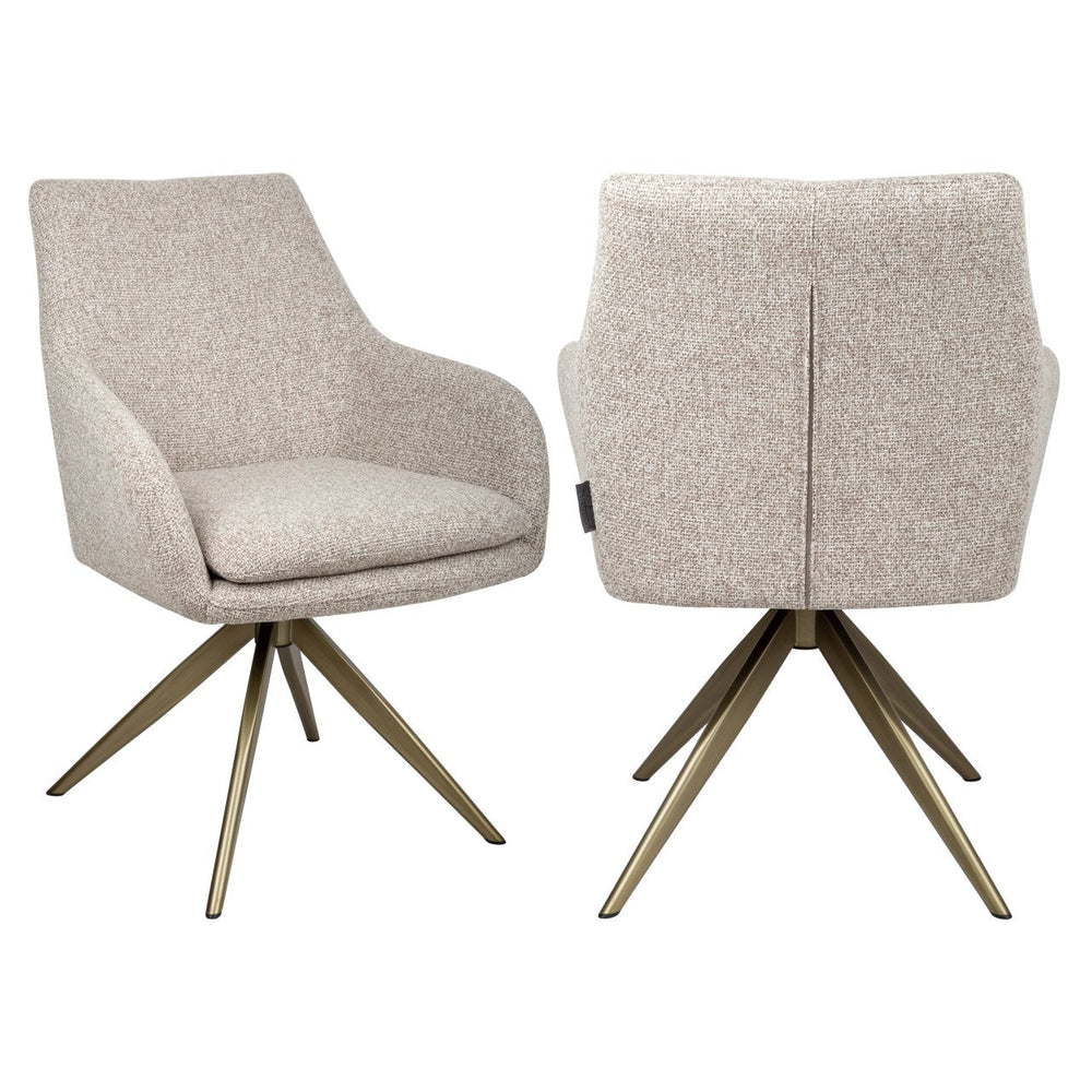 Dining chair Lisonne cayenne brown swivel fire retardant - Canwell Interiors Limited - Richmond