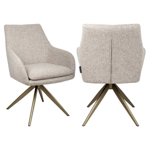 Dining chair Lisonne cayenne brown swivel fire retardant - Canwell Interiors Limited - Richmond