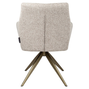 Dining chair Lisonne cayenne brown swivel fire retardant - Canwell Interiors Limited - Richmond