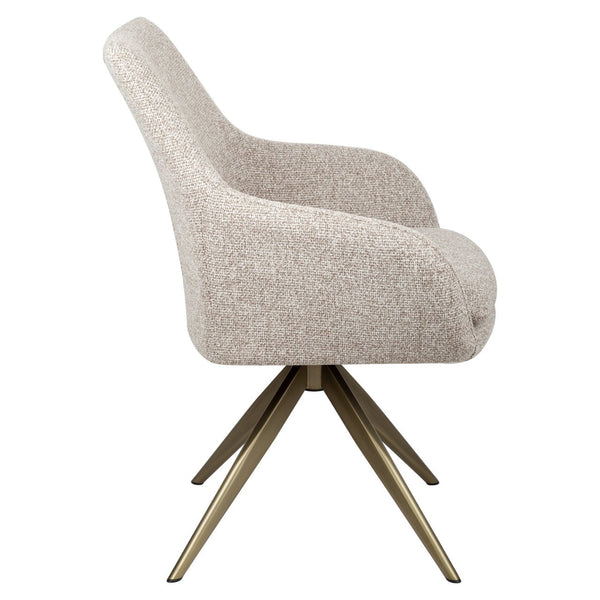 Dining chair Lisonne cayenne brown swivel fire retardant - Canwell Interiors Limited - Richmond