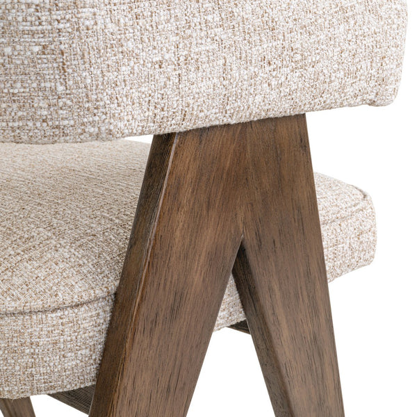 Dining chair Mori cream tweed fire retardant - Canwell Interiors Limited - Richmond