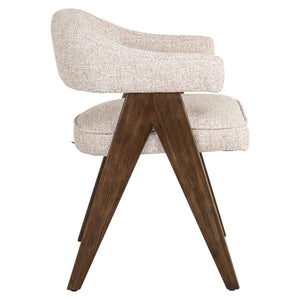 Dining chair Mori cream tweed fire retardant - Canwell Interiors Limited - Richmond