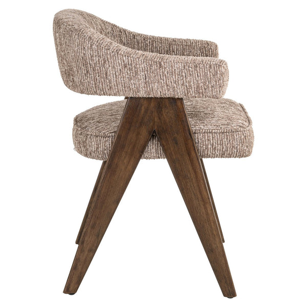 Dining chair Mori mocca linear fire retardant - Canwell Interiors Limited - Richmond