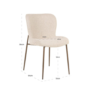 Dining chair Odarby brown tweed fire retardant (Set of 2) - Canwell Interiors Limited - Richmond
