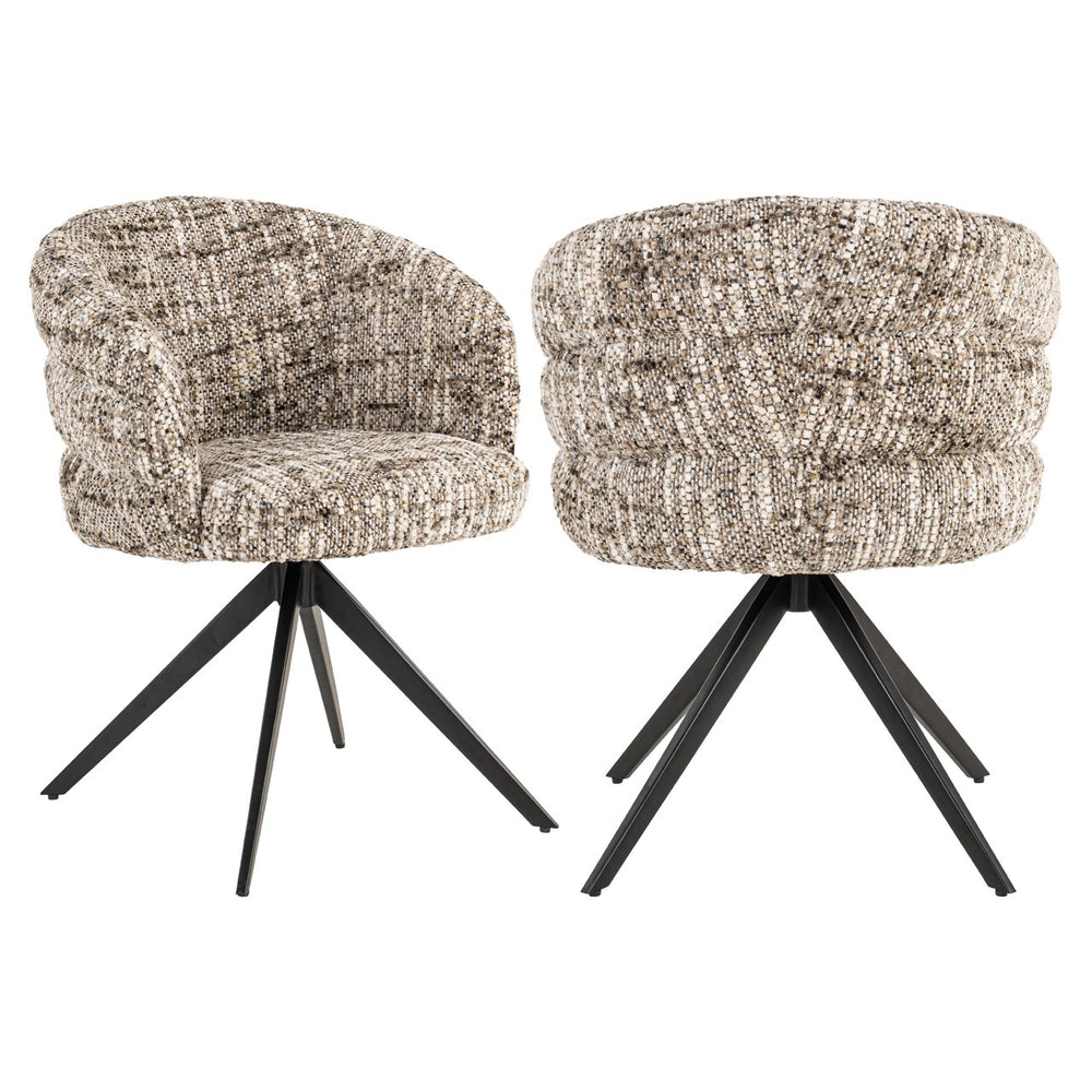 Dining chair Serenity brown omara swivel fire retardant - XShowhome Limited - Richmond