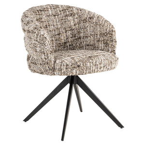 Ex-Display Serenity Swivel Dining Chair - Brown Omara