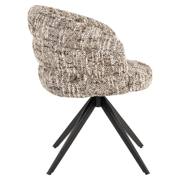 Ex-Display Serenity Swivel Dining Chair - Brown Omara