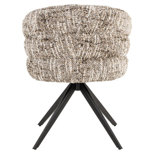 Ex-Display Serenity Swivel Dining Chair - Brown Omara