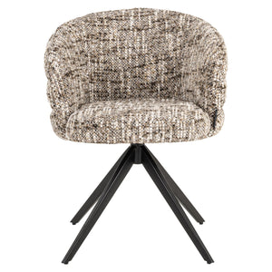 Ex-Display Serenity Swivel Dining Chair - Brown Omara