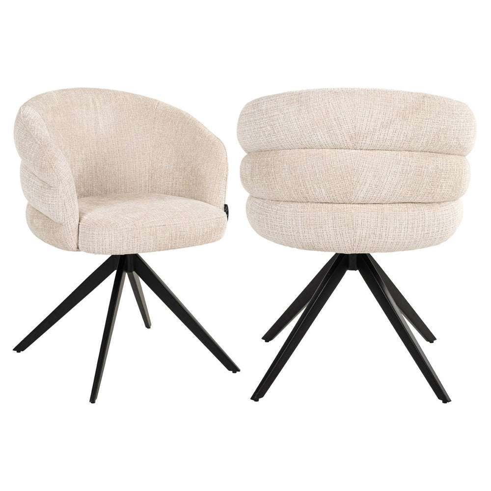 Dining chair Serenity niagara beige swivel fire retardant - XShowhome Limited - Richmond