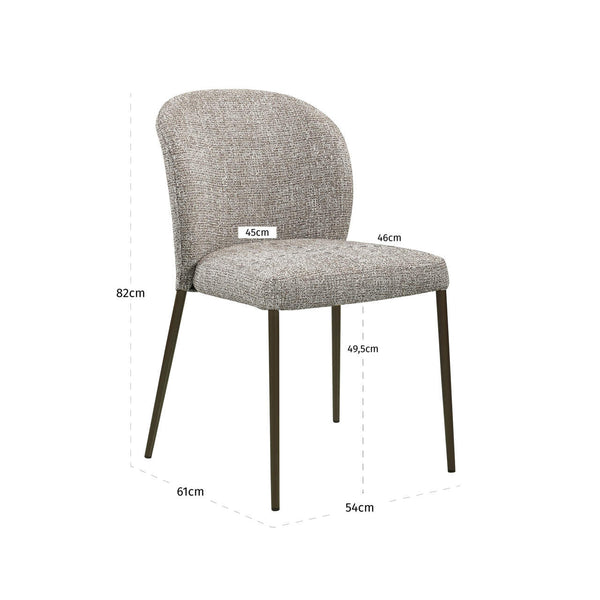 Dining Chair Stacker Earth Tweed Fire Retardant (Set of 2) - XShowhome Limited - Richmond