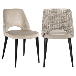 Dining chair Tabitha trendy nature fire retardant (Set of 2) - Canwell Interiors Limited - Richmond