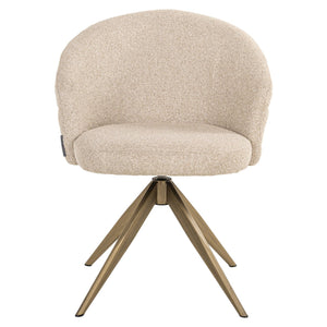 Dining chair Zendaya biscotti swivel fire retardant - Canwell Interiors Limited - Richmond